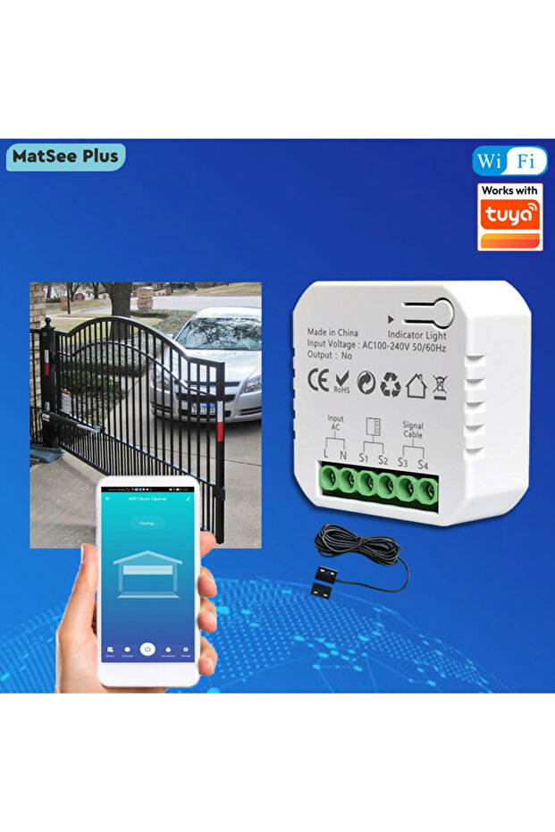 Smart Life WiFi Motorized Swing Gate Sliding Gate Opener Dry Contact 110V 240V Voice Control with Al