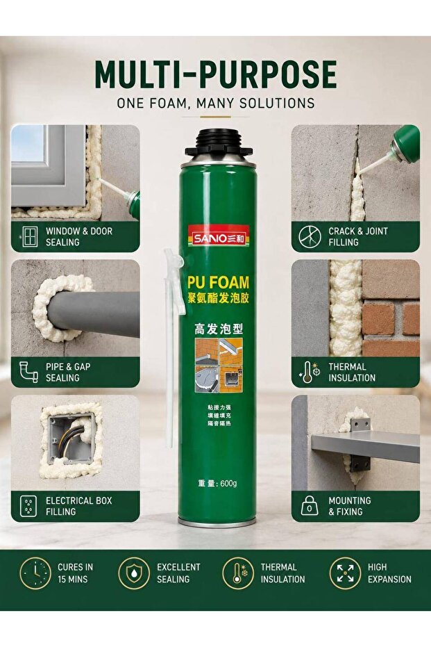 High-Expansion PU Foam — 960 mL