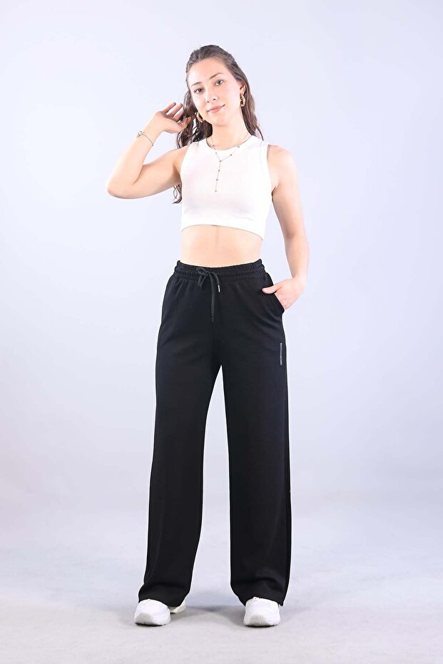 2003 Monochrome Wide-Leg Sweatpants