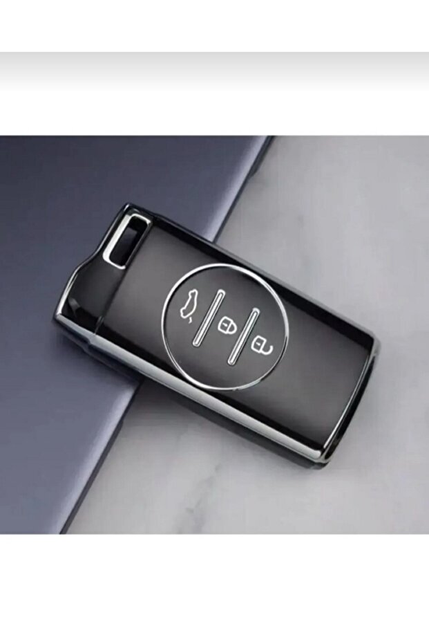 Luxury Chery Tiggo 7 Pro Compatible Nano Key Case Cover Black Silver Silver Color 1St Quality