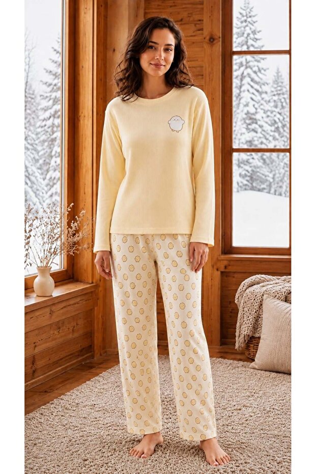 Women's 8811-8 Berlin Long Sleeve Zero Collar Pajama Set