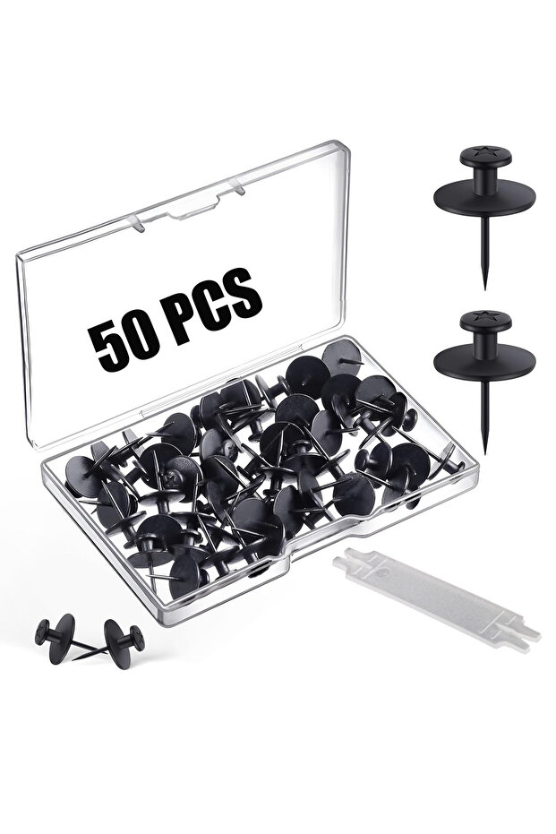 50 PCS 30/50 Pcs Hanging Nails, Thumb Tacks, Push Pins for Wall Hangings, Wall Hooks with Straight-l