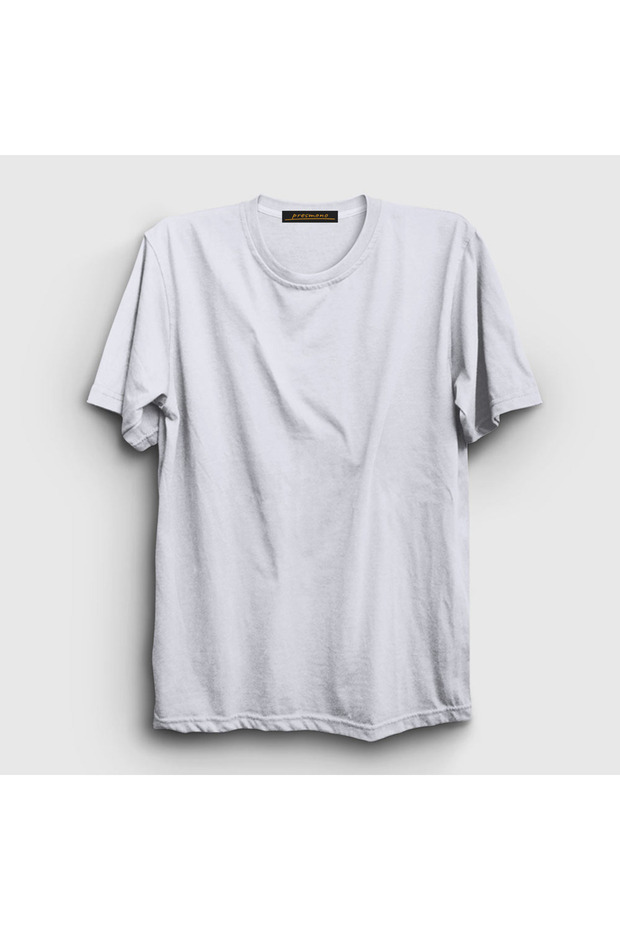 Unisex White Plain Unprinted T-shirt 59221tt