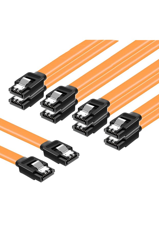40cm 10pcs SATA III Cable, 6Gbps HDD SDD Data Cable, SATA 3.0 SATA Cable Locking Latch for SATA HDD,
