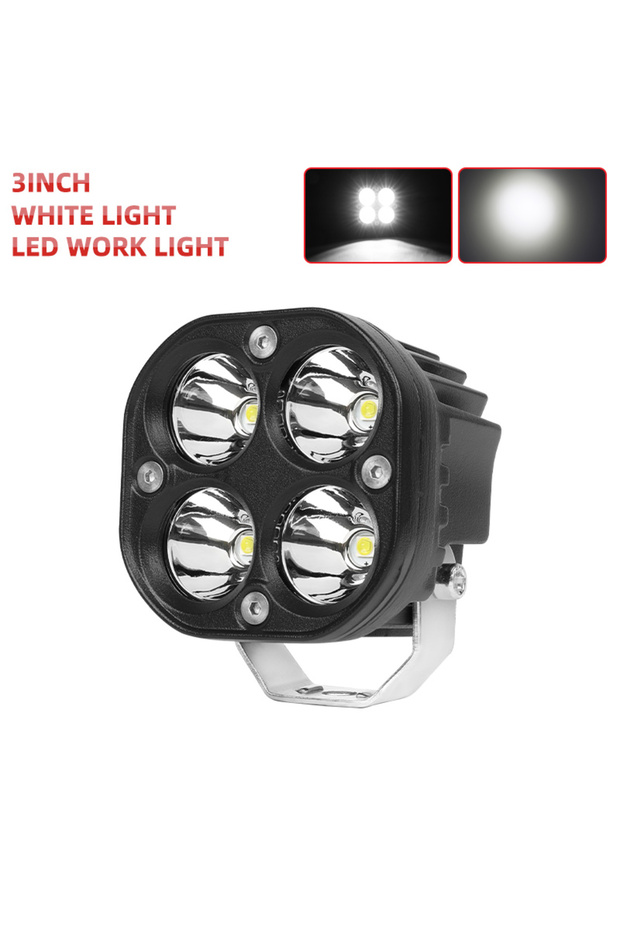 1PC 954H-White HAOLIDE Universal 3Inch Yellow White LED Work Light Driving Lamp Off Road Fog Lamp Fo