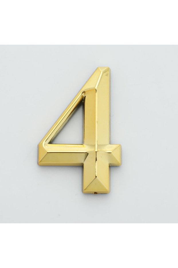 N4 1/5PCS Gold Door Label Number #0-9 ABS Height 5cm Golden Home Sticker Modern House Hotel