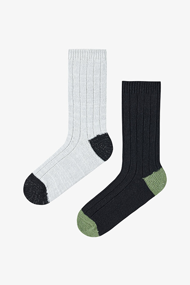 2 Pairs of Glitter Thick Socks
