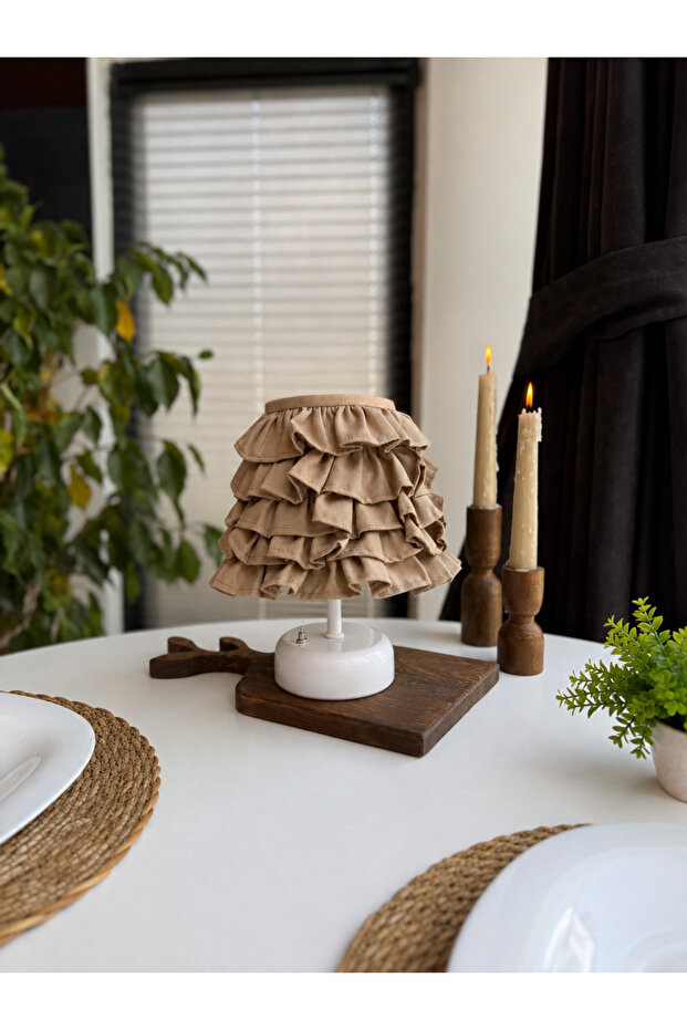 Sienna Ruffled Cordless Table Lamp