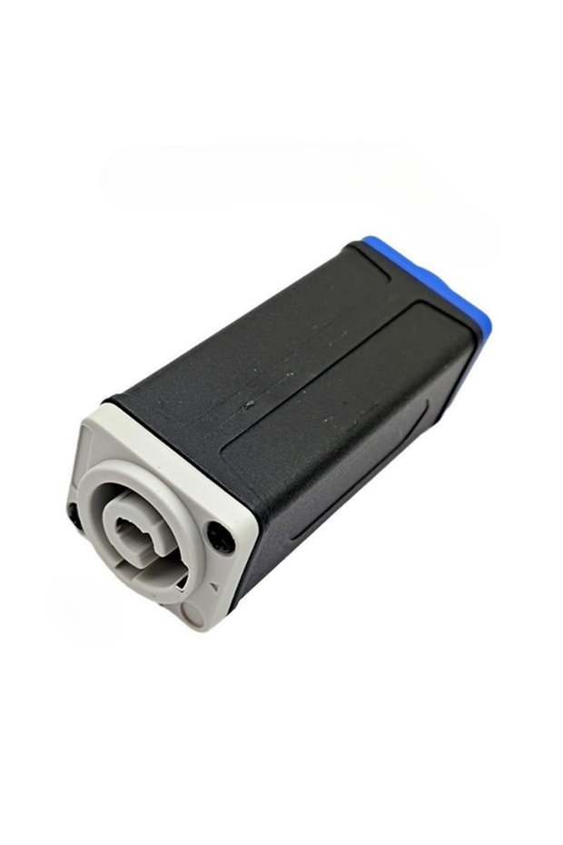 White Blue 1PCS Powercon Extension Adapter Male Female Connectors Blue Input White Output AC Locking