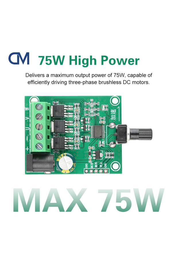 DC 5-24V 75W Brushless Motor Control Board 6V12V24 Volt CD Drive Fan Motor Governor DIY Accessories