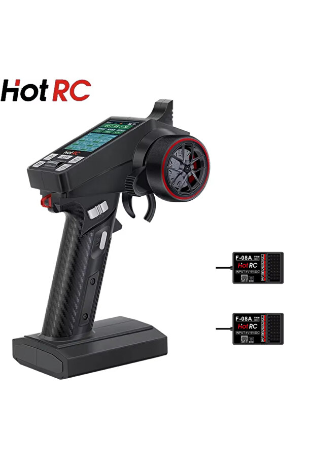 جهاز تحكم عن بعد Hot RC CT-8A ثماني القنوات بتردد 2.4 جيجا هرتز، مزود بمستقبل 2RX، وجهاز إرسال واستقبال واحد، مناسب لسيارات التسلق والانجراف التي تعمل بالتحكم عن بعد.