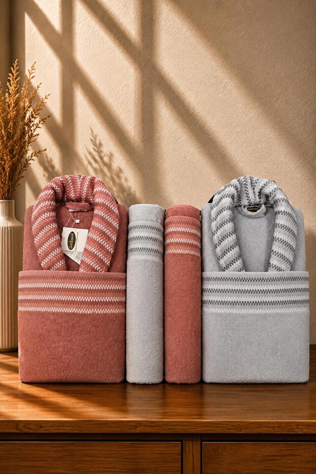 Cotton Bathrobe Family Set