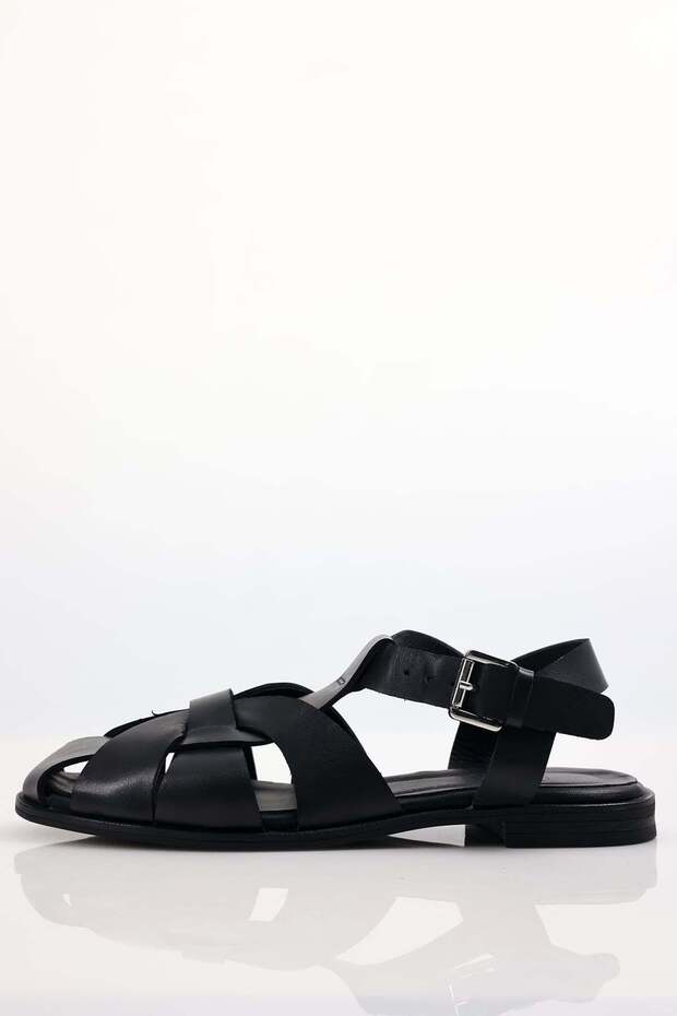 Black Cage Sandals 43708