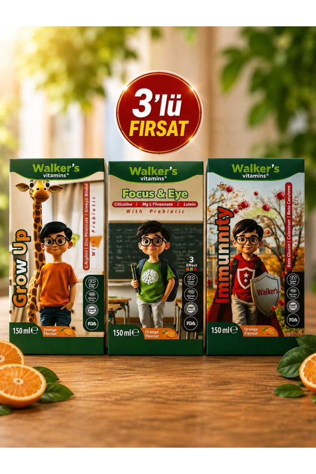 Focus Eye Kids Syrup (Chitocinol, Lutein, Beta Glucan) - (3-Pack)