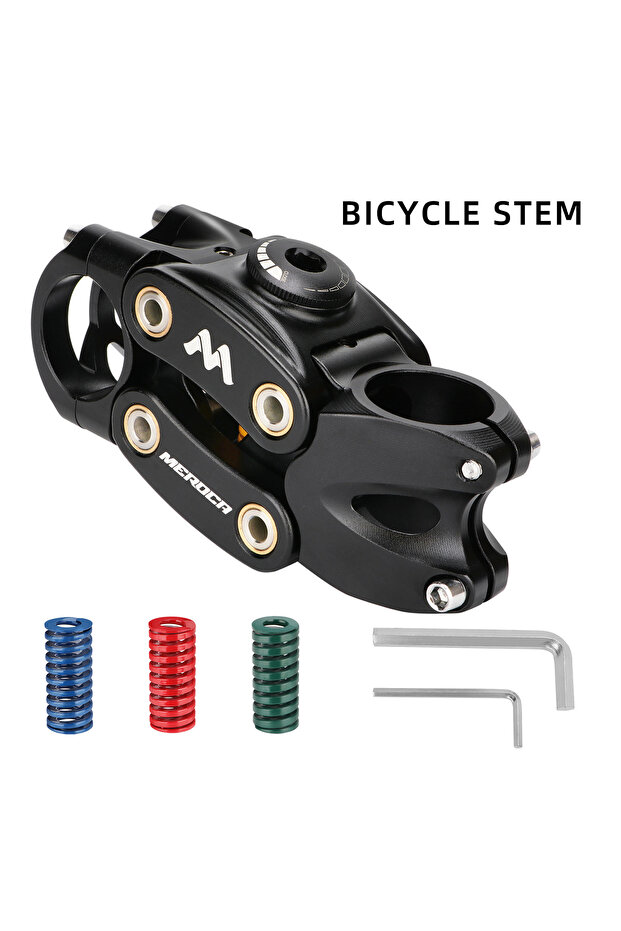 Damping Bike Stem MEROCA Bicycle Four Link Shock Stem 31.8*90MM Aluminum Alloy XC Grave Road Mountai