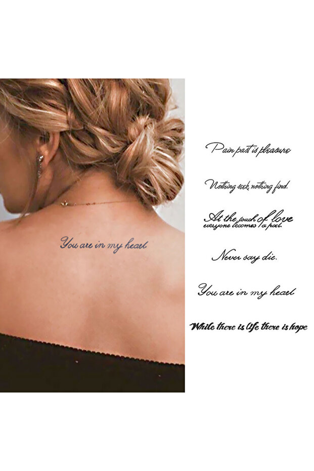 Sentence Pattern Juice Ink Lasting Waterproof Temporary Tattoo Sticker Inspirational Quotes Fake Tat