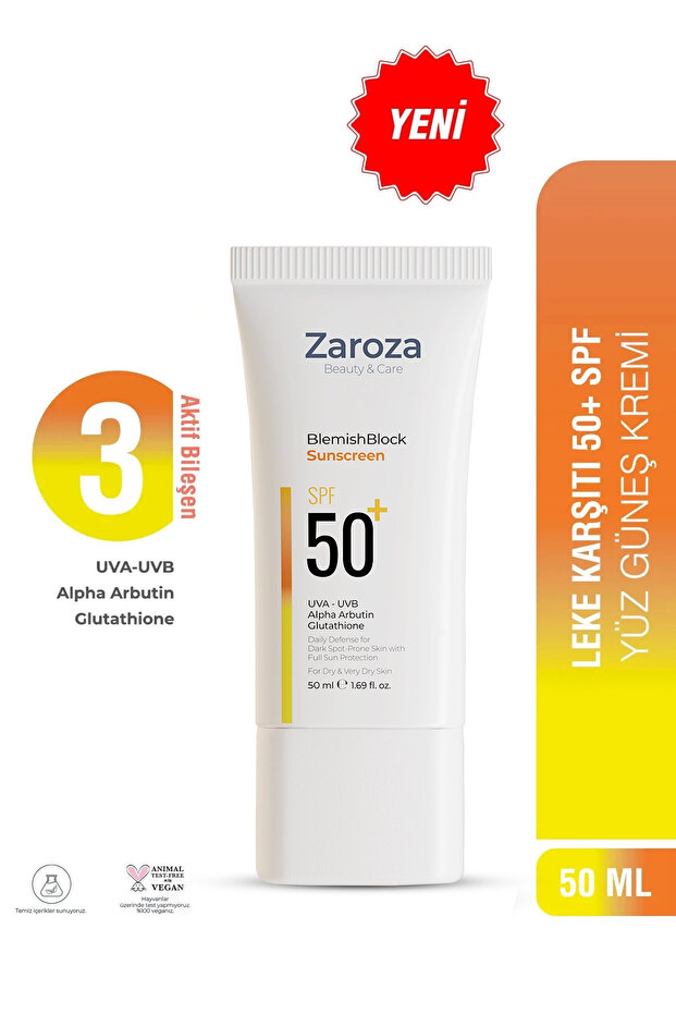 Anti-Blemish and Skin Tone Equalizing Sunscreen for Face - Arbutin + Glulatyon Uva Uvb Spf50+