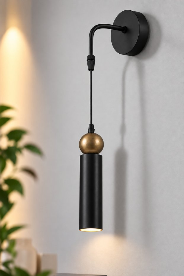 Noir Apli̇k Black - Antique Metal Body | | Top Eski̇tme | | Wall Lighting | | Daylight Led Bulb Is Included | | Spotlight Sconce Models Spot Lighting Wall Lamp Mirror Side Living Room Sconce Models
