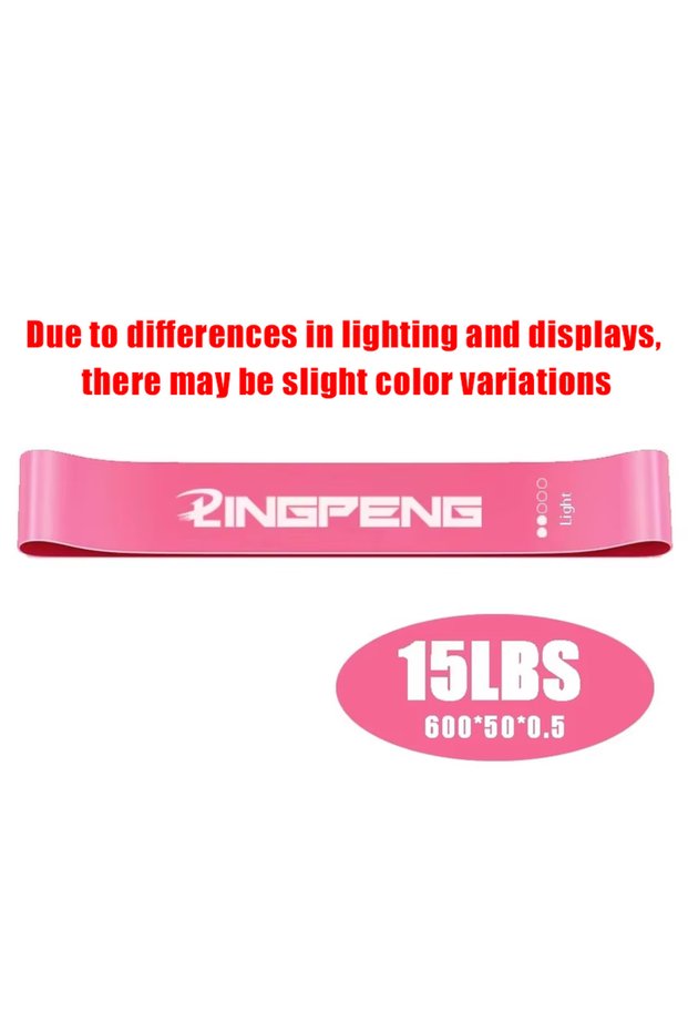 Pink Portable Fitness Workout Equipment Resistance Bands Yoga Gym Elastic Gum Strength Pilates ...