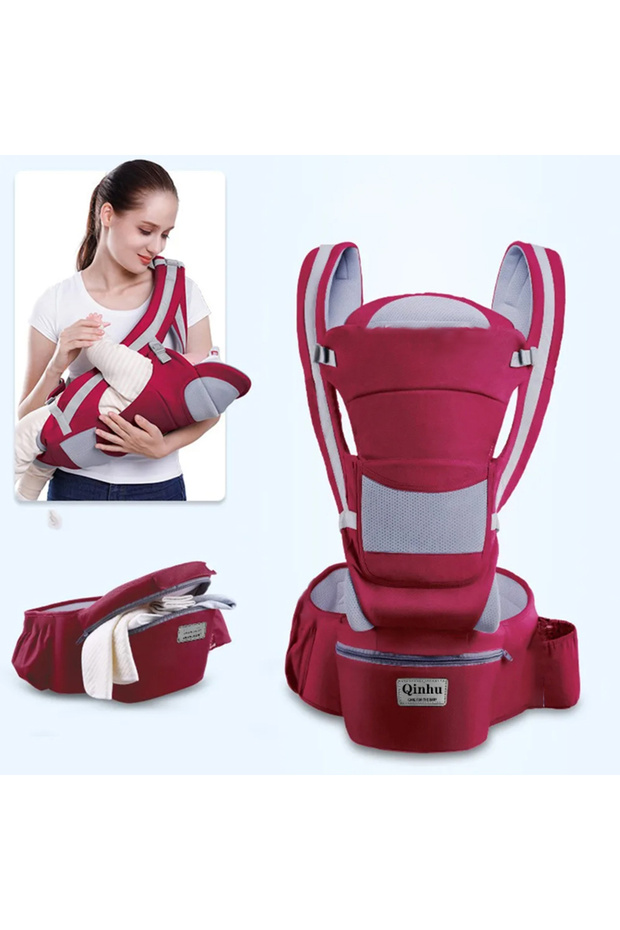 Wine Red seasons Newborn Ergonomic Baby Carrier Backpack Infant Baby Hipseat Carrier Front Facing Er