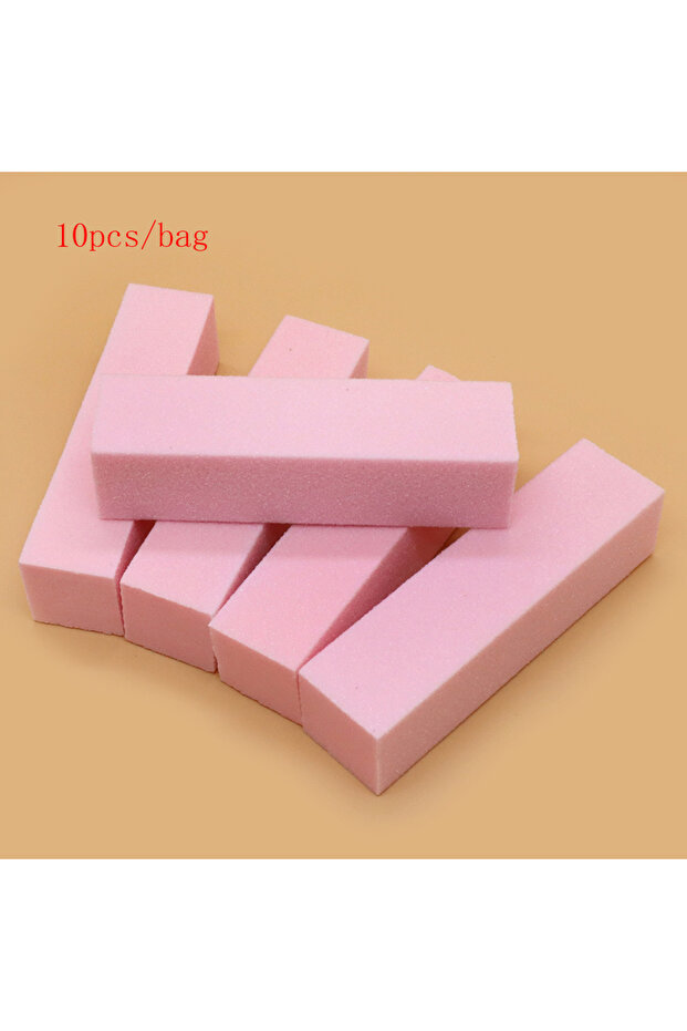 10pcs 3/5/10pcs Sponge Nail Buffer Sanding File Block Pink Nail Files Manicure Pedicure Care Tools G