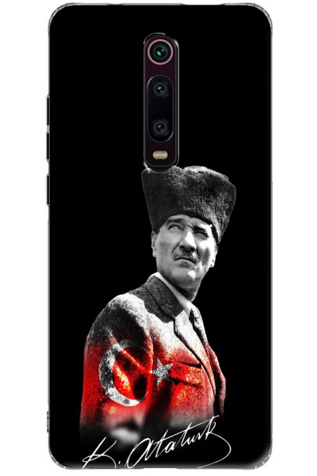 Xiaomi Mi 9t Pro Compatible Case Mustafa Kemal Atatürk Design V2 Silicone Case (Printed)