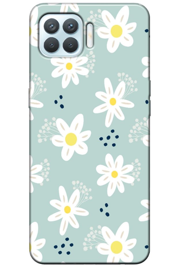 Oppo Reno 4 Lite Compatible Case Spring Flowers 10 Silicone Case (Printed)