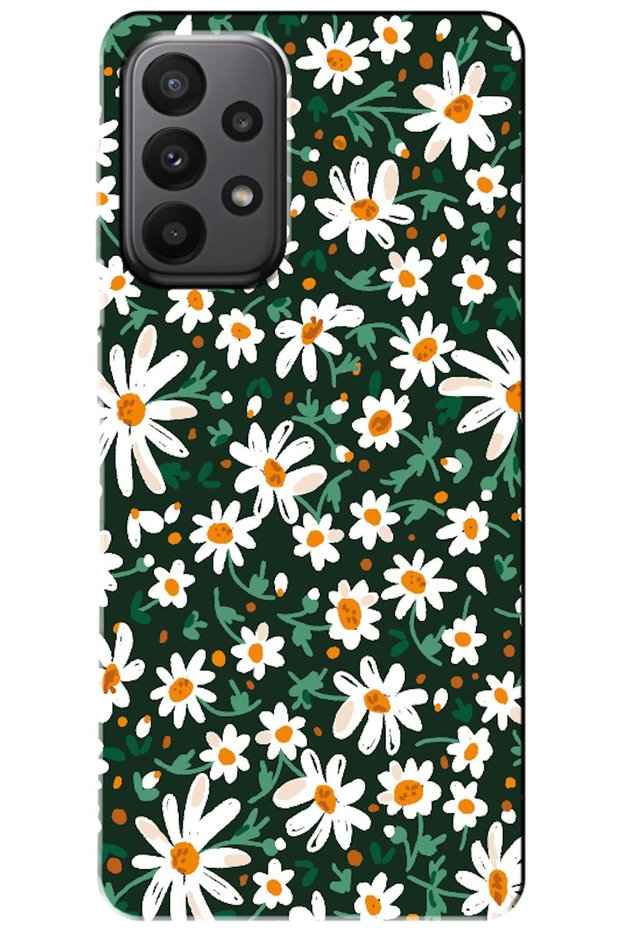 Samsung Galaxy A23 Compatible Case Spring Flowers 4 Silicone Case (Printed)