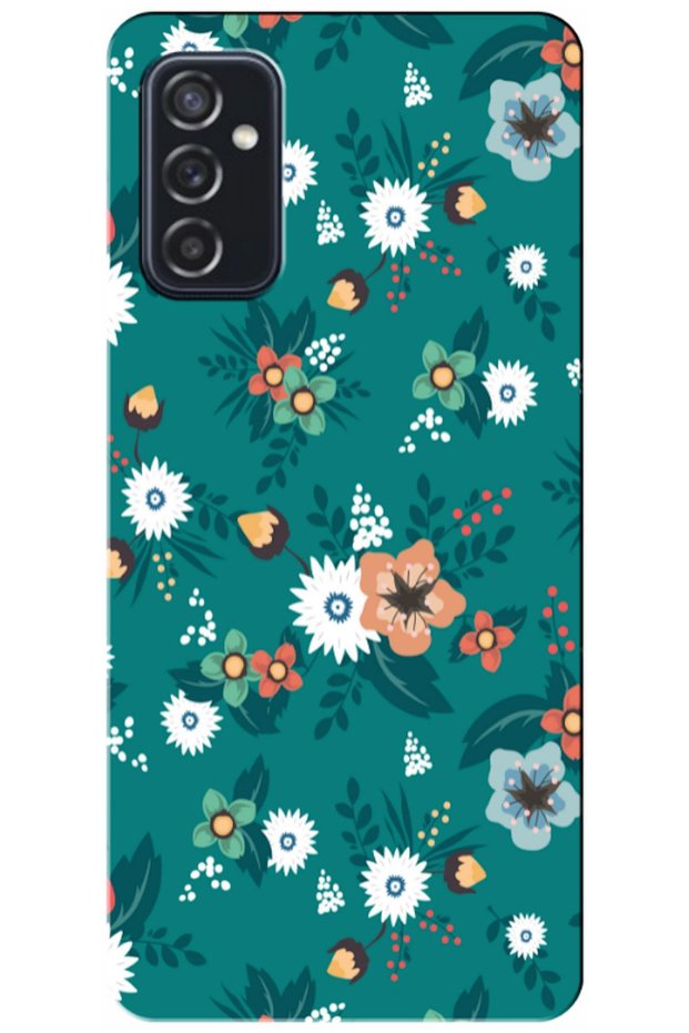 Samsung Galaxy M52 Compatible Case Spring Flowers 2 Silicone Case (Printed)