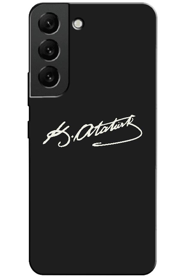 Samsung Galaxy S22 Compatible Case Atatürk Signature Silicone Case (Printed)