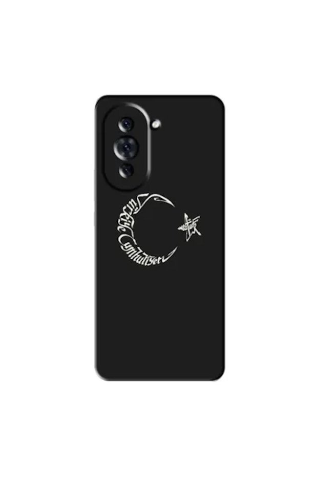 Huawei Nova 10 Pro Compatible Case Moon Star and Atatürk Silicone Case (Printed)