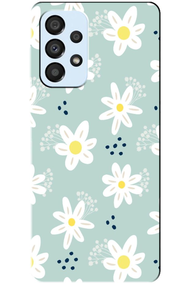 Samsung Galaxy A33 5g Compatible Case Spring Flowers 10 Silicone Case (Printed)