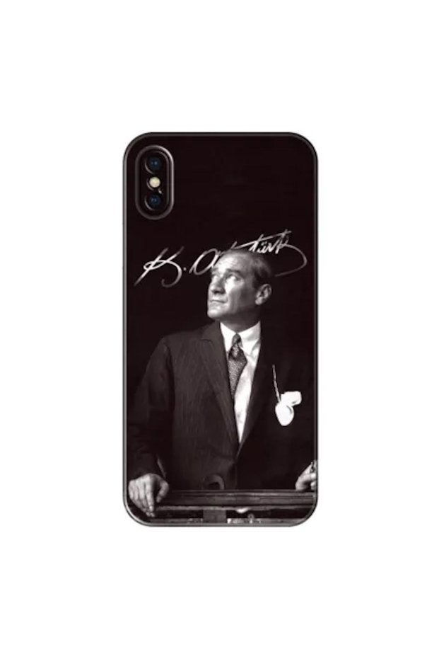 Apple iPhone X Compatible Case Mustafa Kemal Atatürk Silicone Case (Printed)