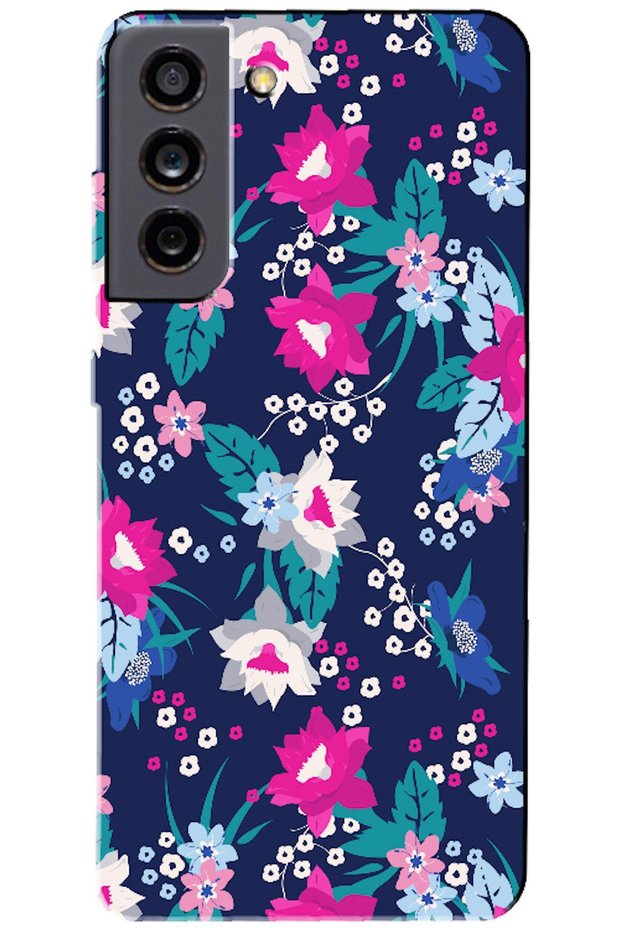 Samsung Galaxy S21 Fe 5g Compatible Case Spring Flowers 3 Silicone Case (Printed)