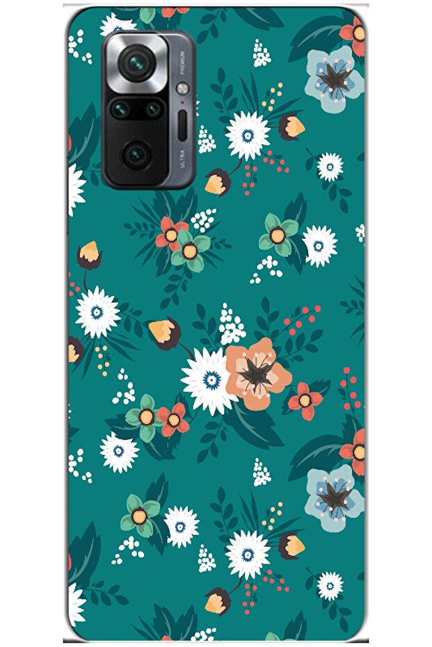Xiaomi Redmi Note 10 Pro Max Compatible Case Spring Flowers Printed Silicone Case (1)