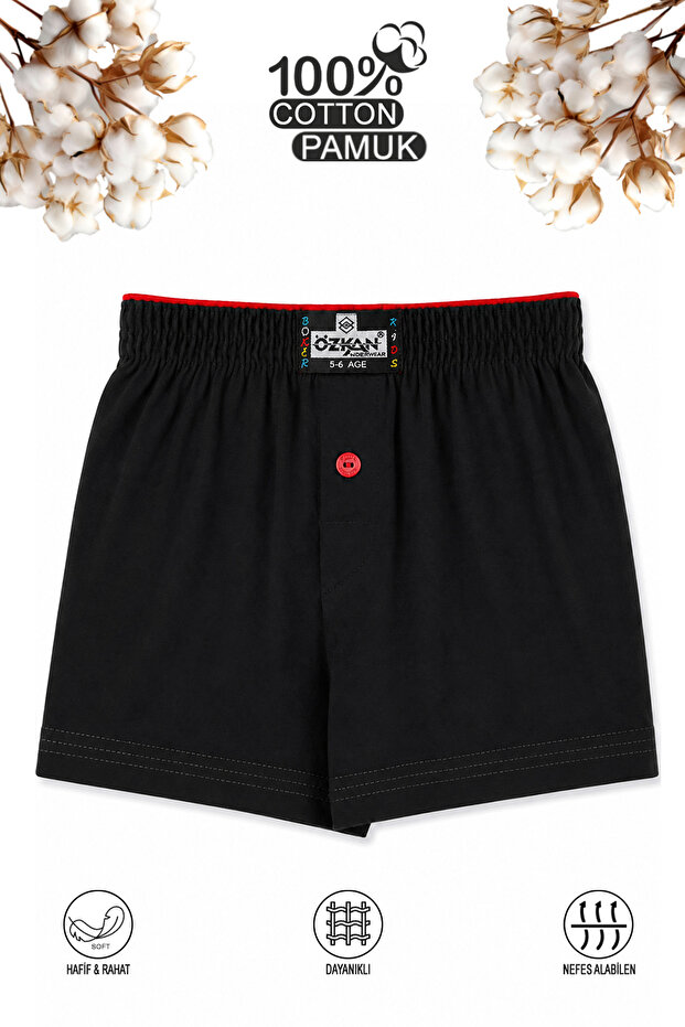 Özkan 31223 Boy's Boxers - 100% Cotton, Soft and Comfortable
