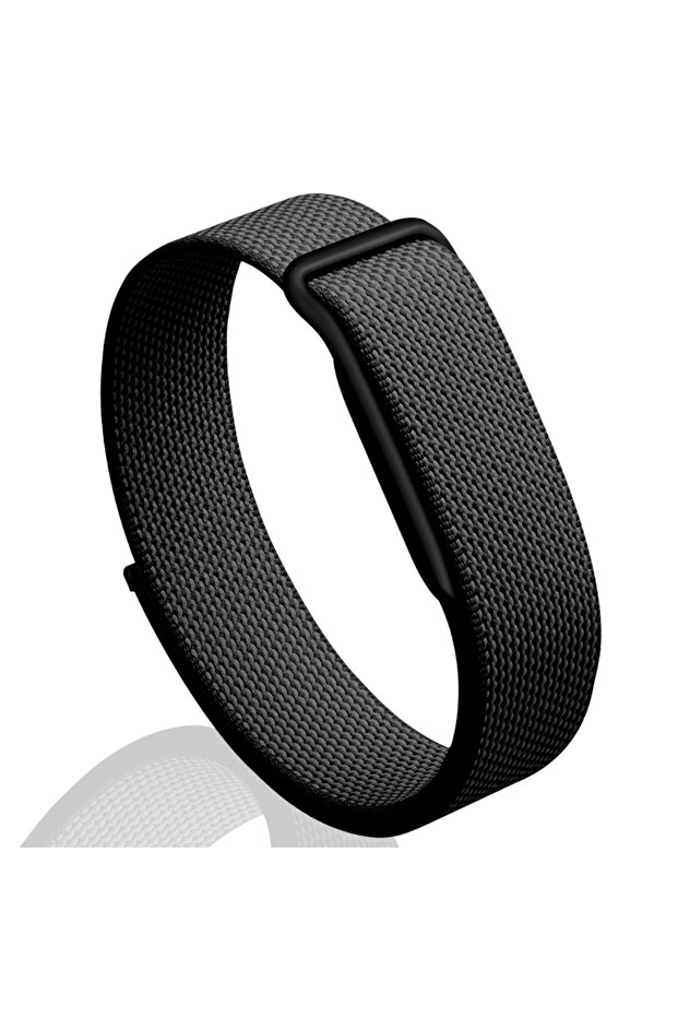 black Sport Nylon Braided Watch Strap for Google Replacement Strap Fitbit Air Loop Bracelet Breathab