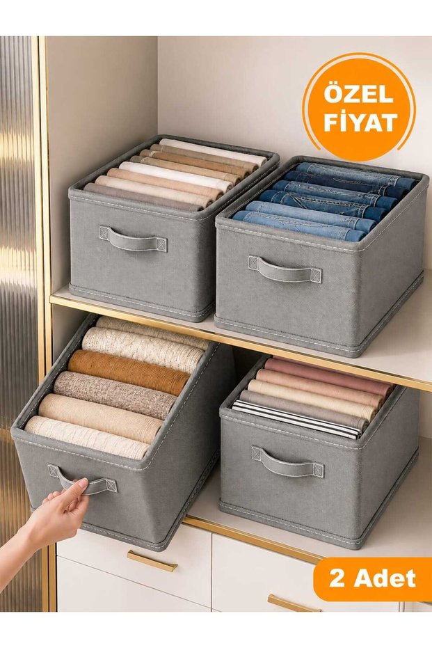 2 Pieces Closet Organizer Shelf Organizer Foldable Drawer Organizer Closet Organizer