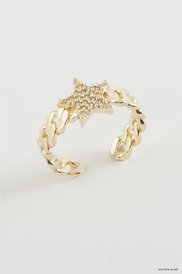 Spt-Gld Star Zircon Stone (45954) Ring Yellow