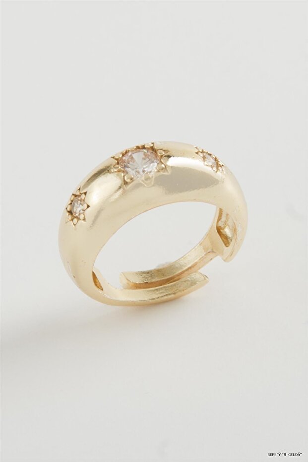 Spt-Gld Star Stone (45827) Ring Yellow