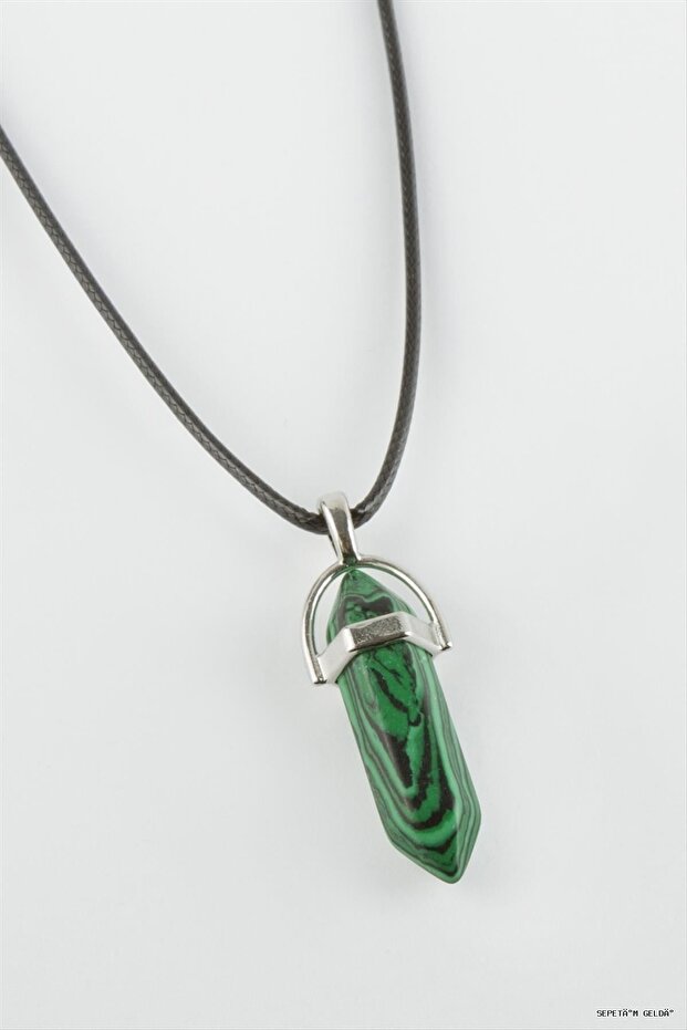 Spt-Gld Malahit Point (54443) Pendant Green
