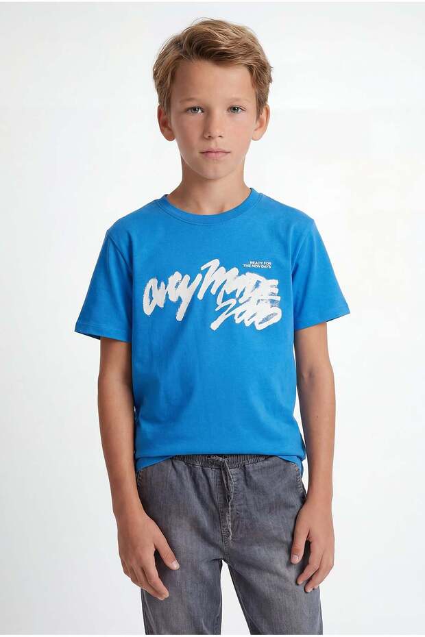 Boy's T-Shirt with Print Detail