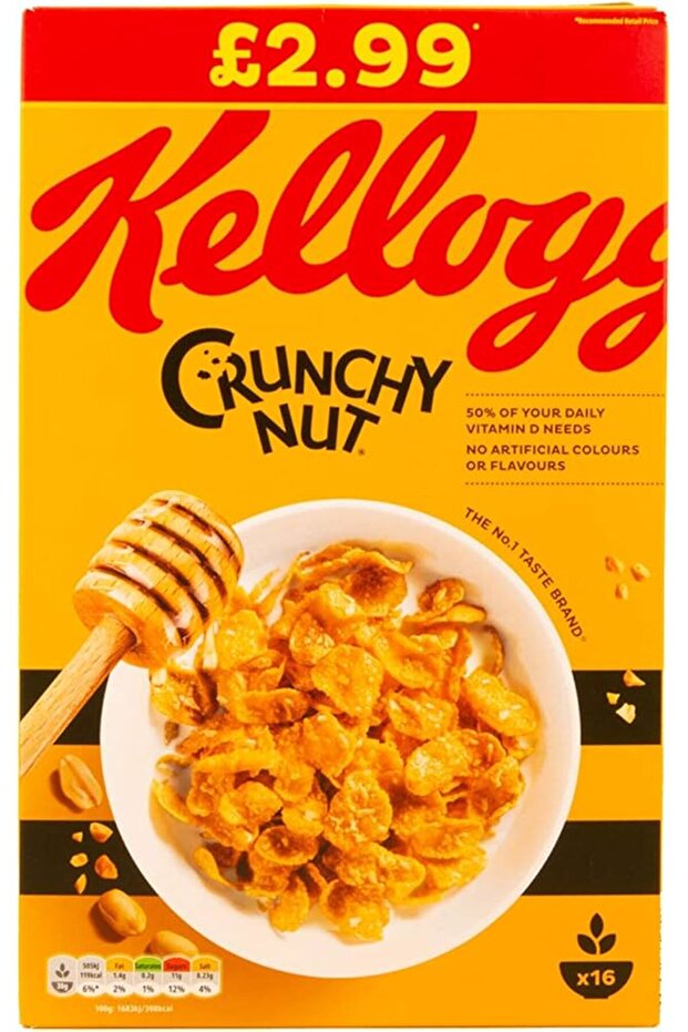 kelloggs crunchy nut c/f (gbr) 500g x 16