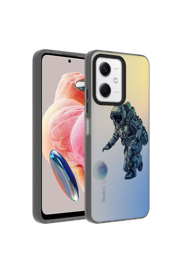 Xiaomi Redmi Note 12 4g Case Vibe Patterned Camera Raised Matte Anti-Fingerprint Silicone Brsa