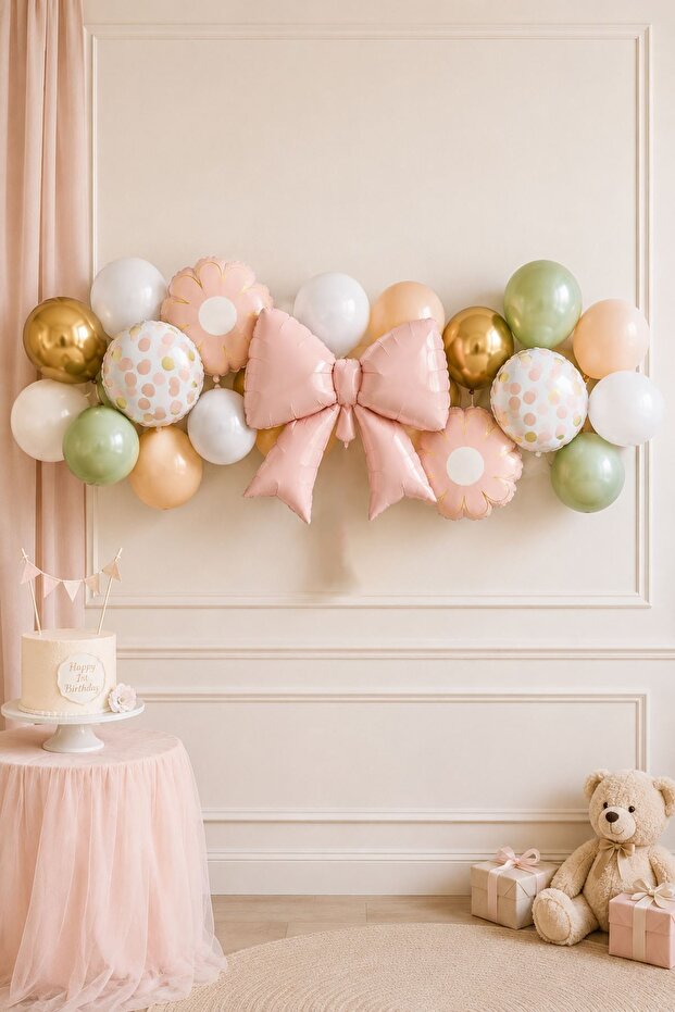 Pink Bow Theme Balloon Chain Set Set32