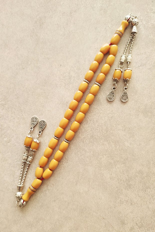 Rod-Shaped Zaza Prayer Beads / Special Design Product with Double Imami and Countersunk Holes
