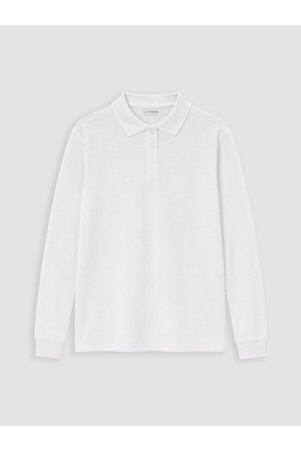 Polo Collar Girls' Pique T-Shirt