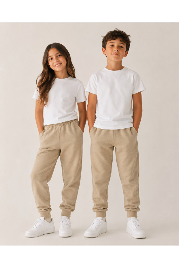 Unisex Sweatpants Beige 10-14 Years