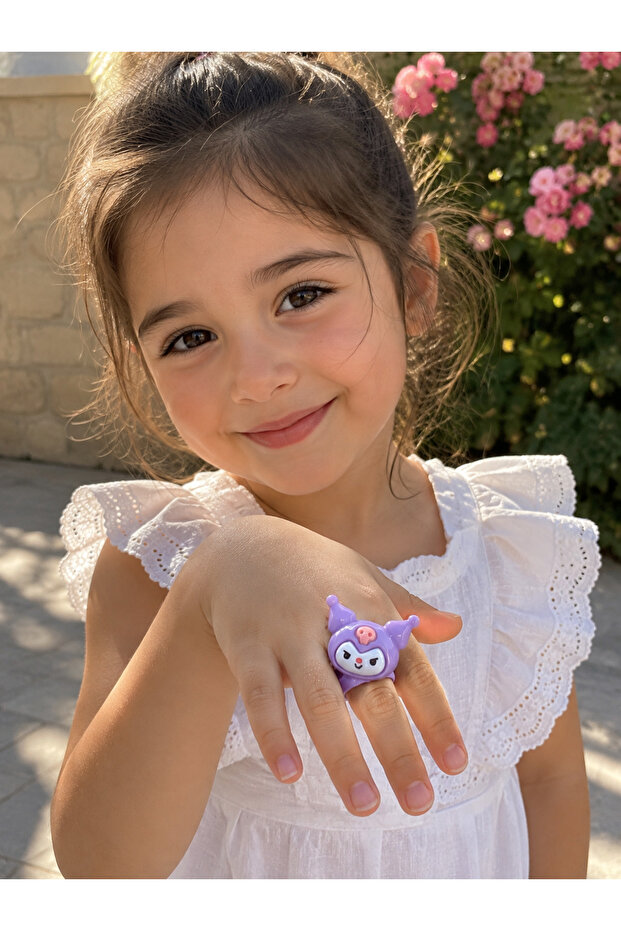 Children's Ring with Kuromi Figure, Adjustable