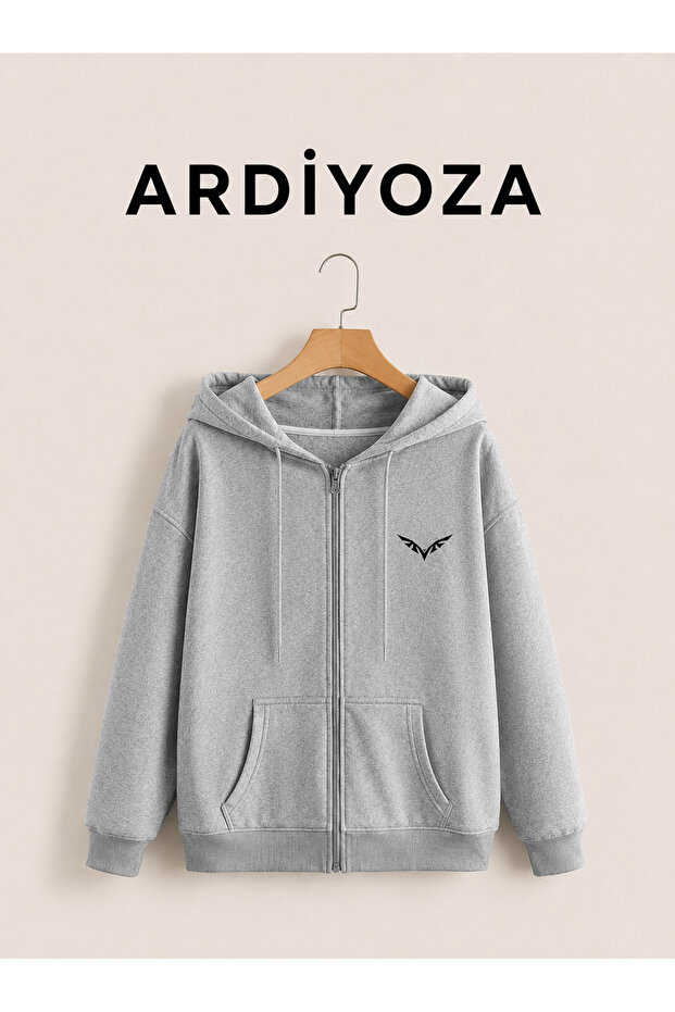 Unisex Printed Gray Jacket